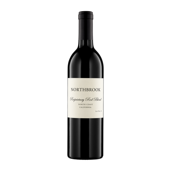 A bottle of Northbrook Red Blend Lot No 21