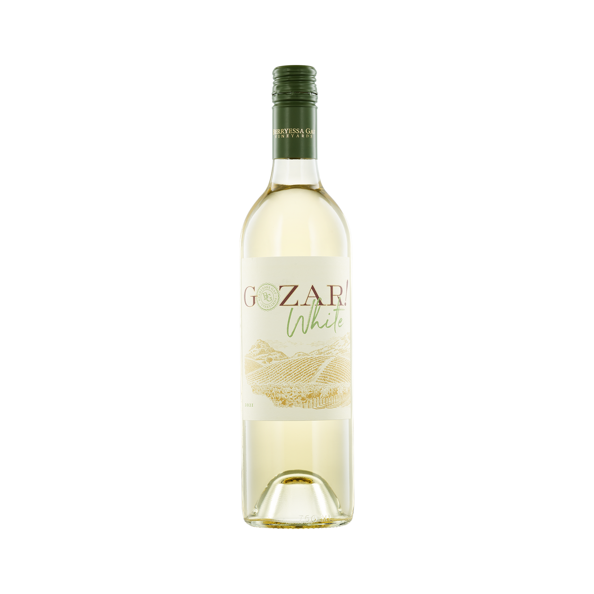A bottle of Berryessa Gap Vineyards 2021 'Gozar' White Blend