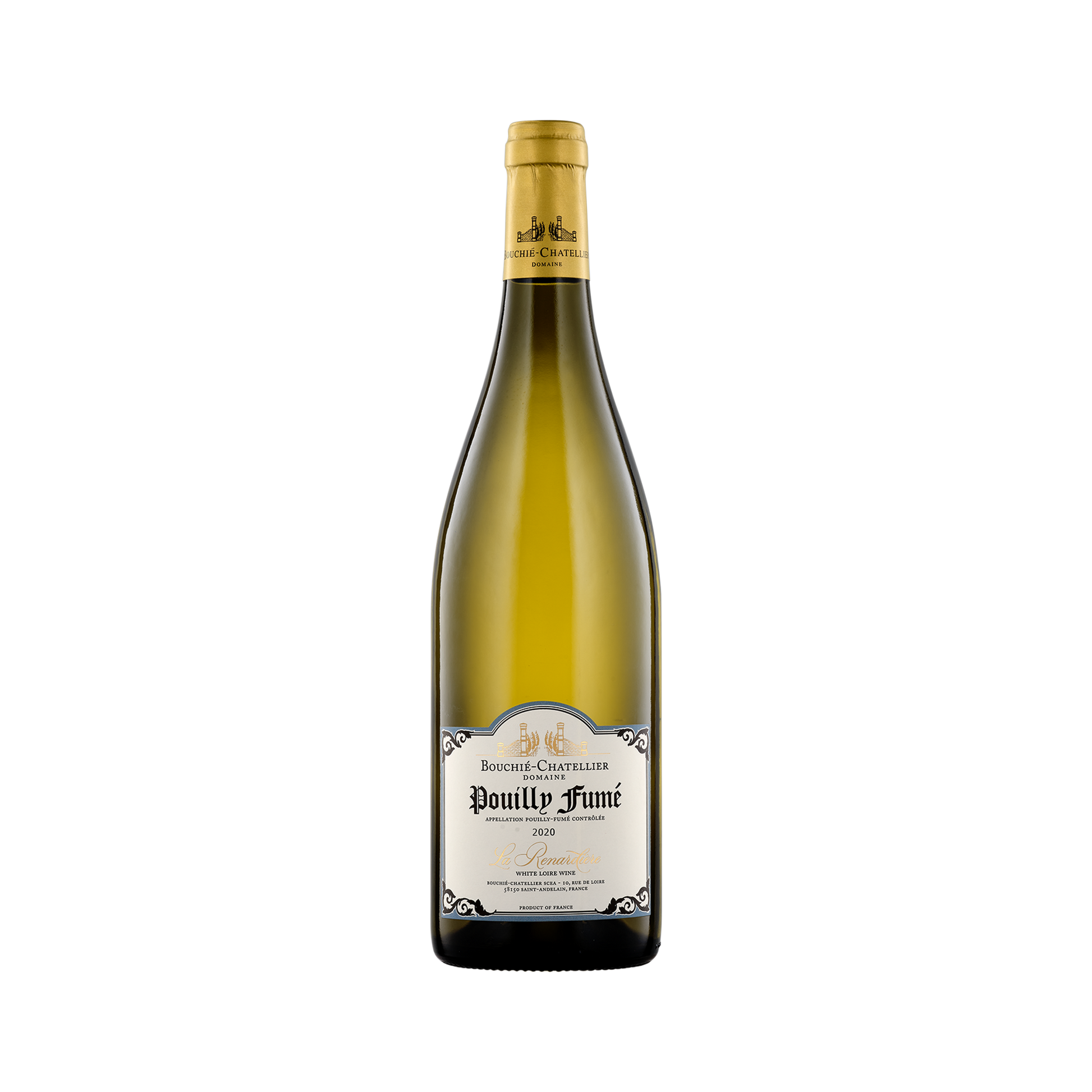 A bottle of Domaine Bouchié-Chatellier 2020 Sauvignon Blanc