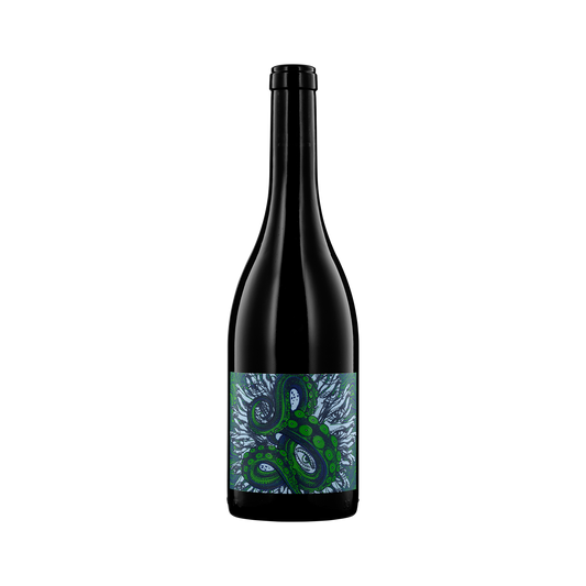 A bottle of Bushong 2020 Red Blend