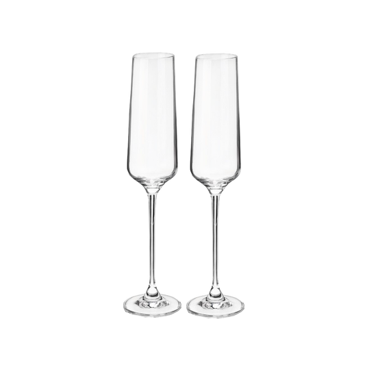 two champagne flutes