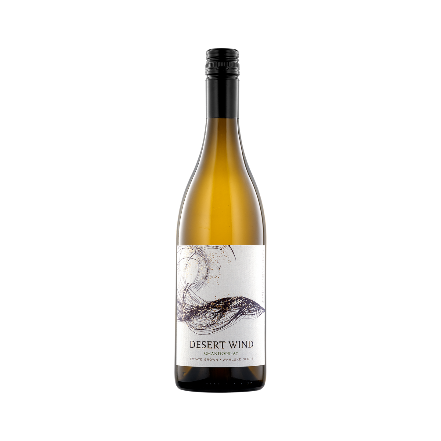 A bottle of Desert Wind 2019 Chardonnay Estate Grown