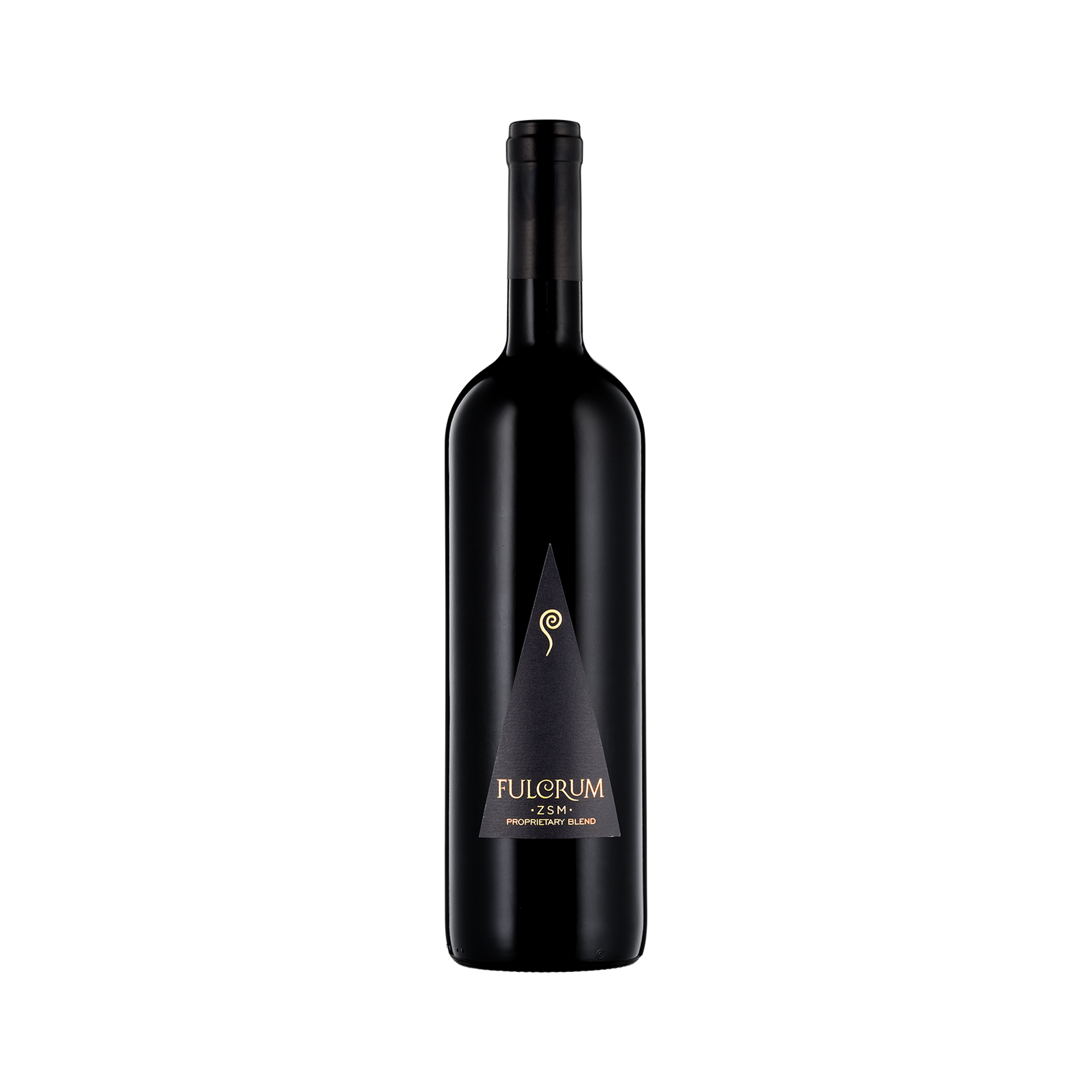 A bottle of Fulcrum Wines 2020 Red Blend ZSM Proprietary Blend