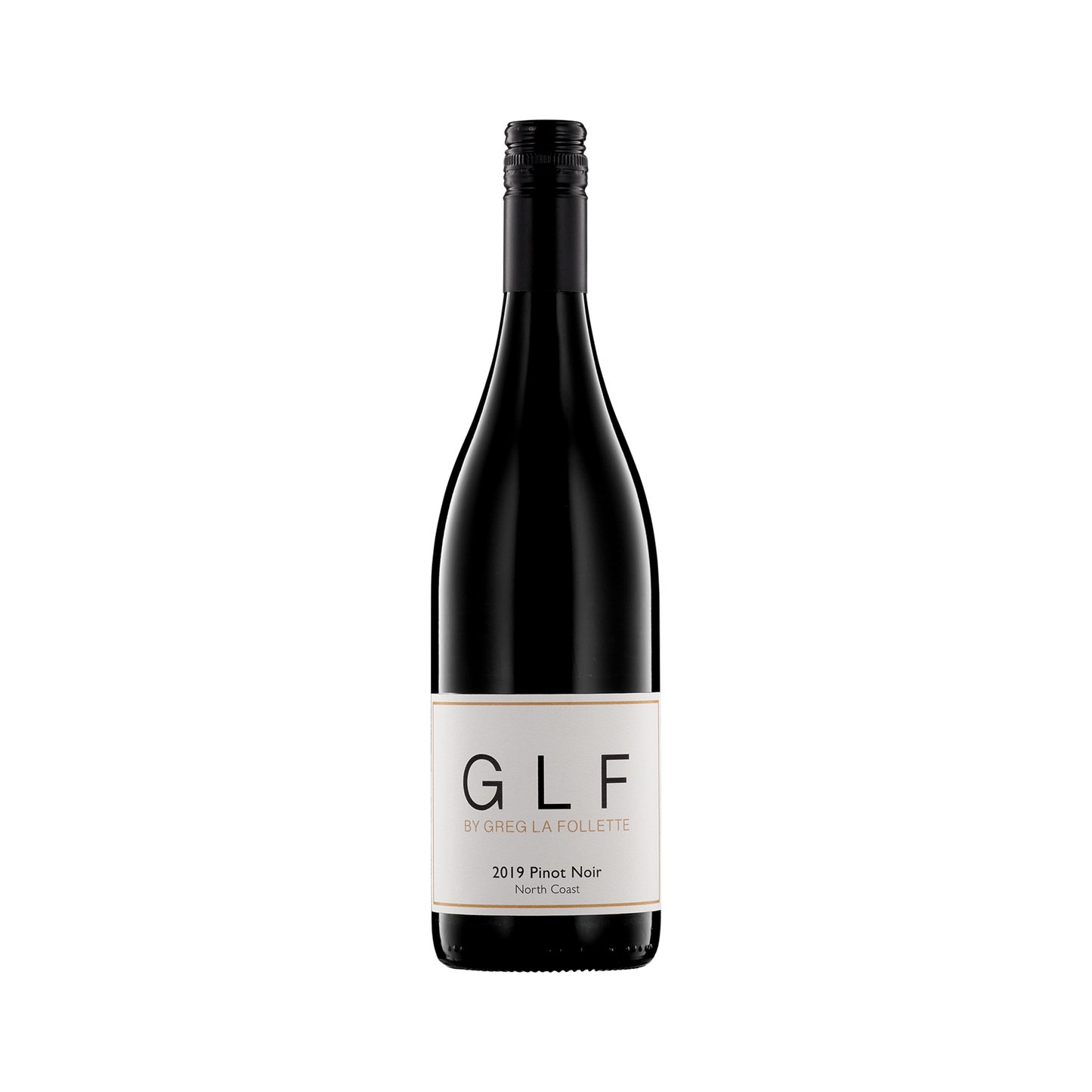 A bottle of GLF Wines by Greg La Follette 2019 Pinot Noir