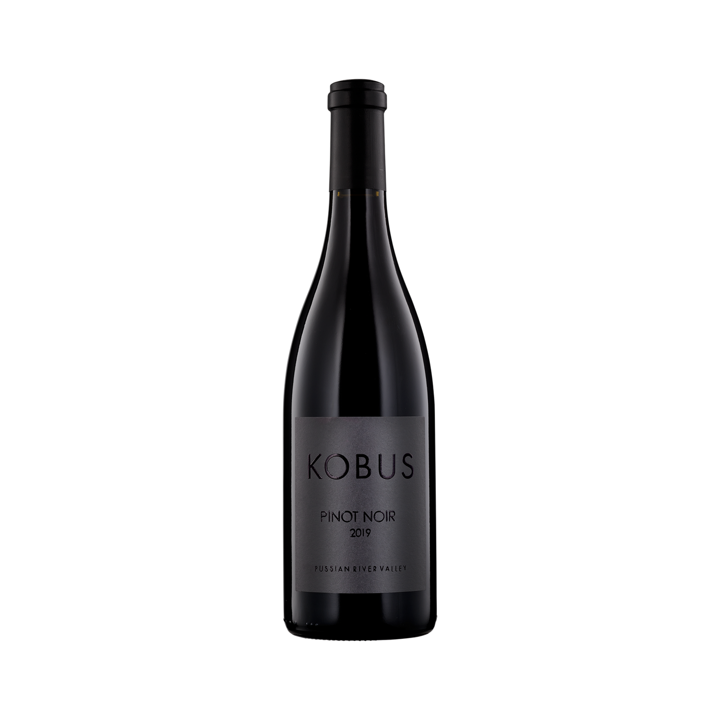 A bottle of Kobus 2019 Pinot Noir