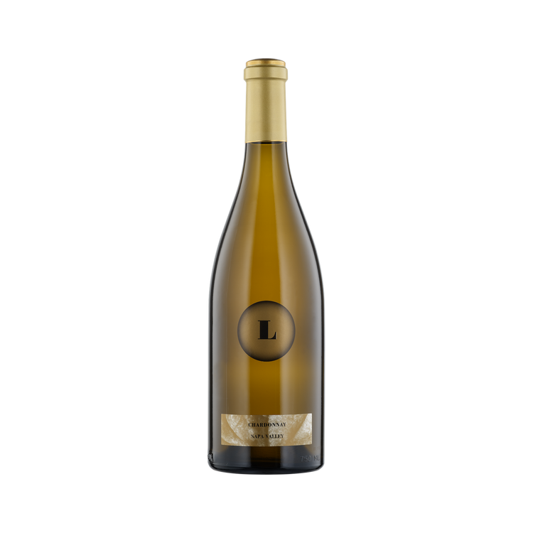 A bottle of Lewis 2021 Napa Chardonnay