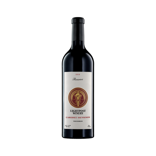 A bottle of Lightpost 2018 Cabernet Sauvignon Reserve