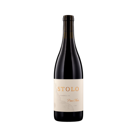 A bottle of Stolo 2019 Pinot Noir