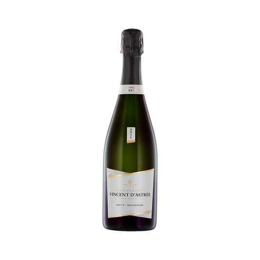 A bottle of Vincent d'Astree 2011 Brut Champagne